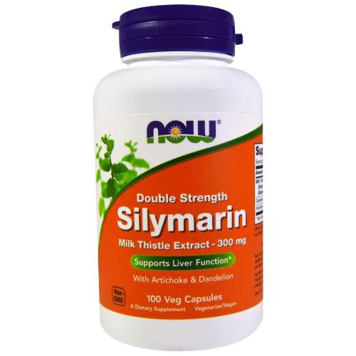 NOW Silymarin, extrakt z ostropestřce mariánského, 300 mg x 100 rostlinných kapslí