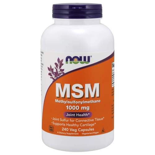 NOW MSM (Methylsulfonylmethan), 1000 mg x 240 rostlinných kapslí