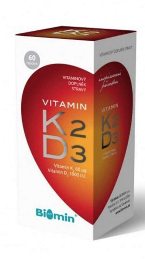 BIOMIN Vitamin K2+D3 1000 I.U. 60 tobolek