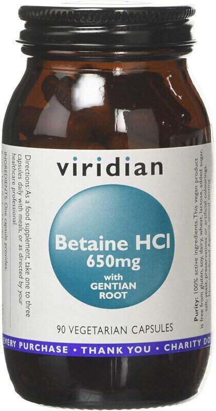 Viridian Betaine HCL 90 kapslí Betaine HCL 90 kapslí