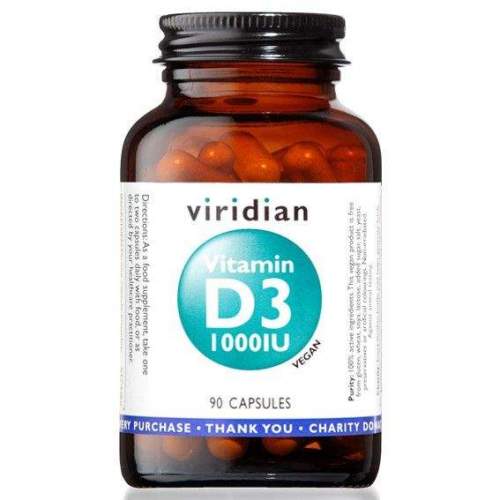 Viridian Nutrition Viridian Vitamin D3 1000iu Hmotnost: 90 tablet