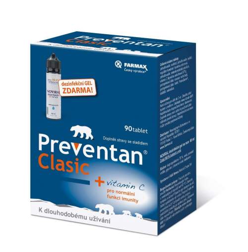 Preventan Clasic 90 tablet + dezinfekční gel zdarma
