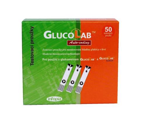 Glucolab Testovací proužky pro glukometr 50 ks