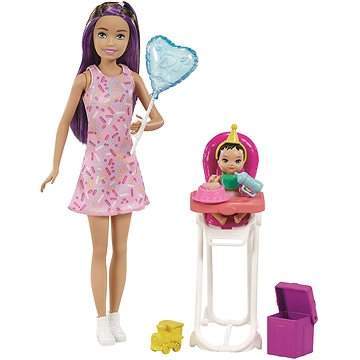 Mattel Barbie GRP40 Chůva herní set - narozeniny