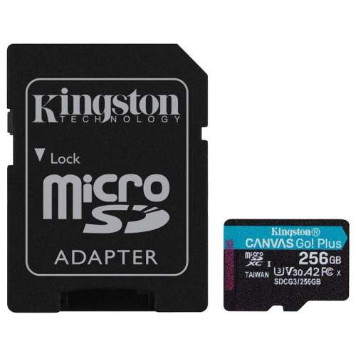 Kingston Canvas Go! Plus MicroSDXC 256GB + adaptér