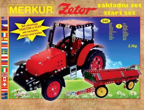 MERKUR Zetor  traktor + vlek 646 dílků