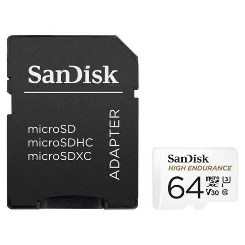 Sandisk microSDXC High Endurance Video 64 GB + adaptér