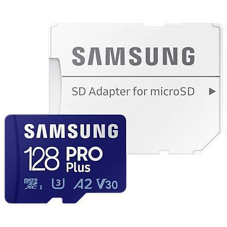 Samsung Micro SDHC PRO+ 128GB UHS-I U3 + SD adaptér