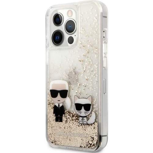 Karl Lagerfeld Liquid Glitter Karl and Choupette pro iPhone 13 Pro