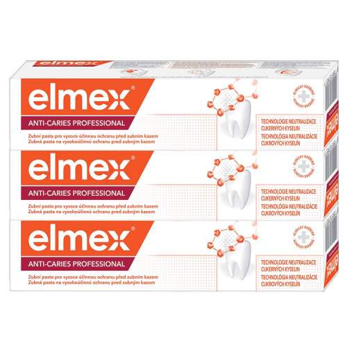 Elmex Zubní pasta Anti Caries Professional Trio 3 x 75 ml