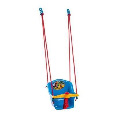 Teddies Houpačka Baby s pískátkem modrá