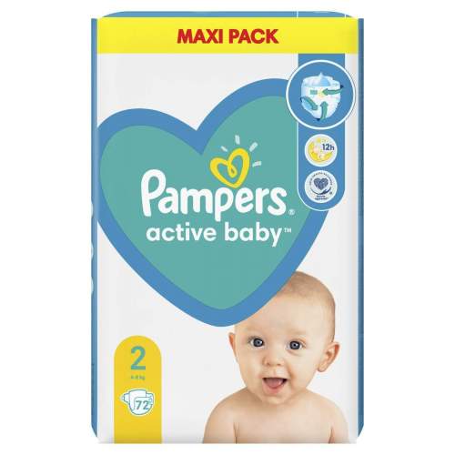 Pampers Active Baby vel.2 4-8 kg 72 ks