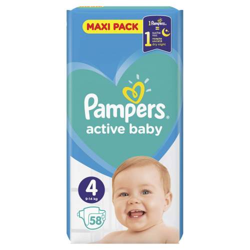 Pampers Active Baby vel.4, 9-14 kg, 58 ks
