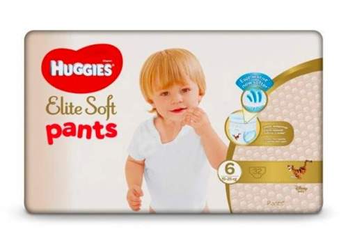 Huggies Elite Soft Pants 6 XXL 15–25 kg 32 ks
