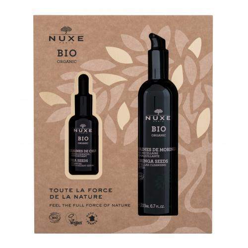 NUXE Bio Organic sada pleťové sérum Bio Organic Chia Seeds Essential Antioxidant Serum 30 ml + micelární voda Bio Organic Moringa Seeds Micellar Cleansing Water 200 ml pro ženy