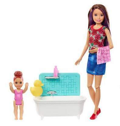 Mattel Barbie FXH05 Chůva v koupelně