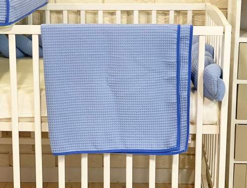BABY NELLYS kojenecká deka 90 x 90 cm modrá