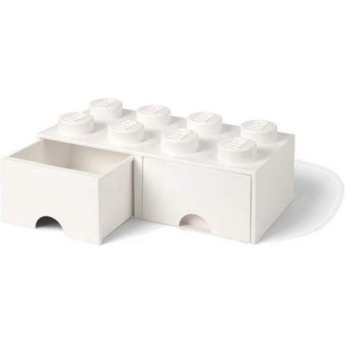 LEGO úložný box 8 se šuplíky bílá
