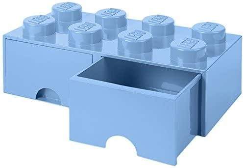Úložný box LEGO s šuplíky 8 - světle modrý