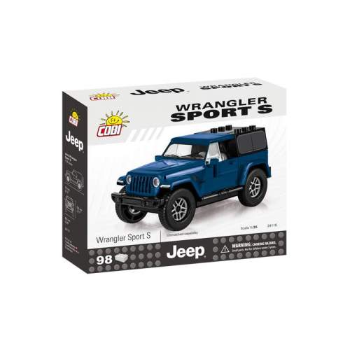 Cobi 24115 jeep wrangler sport s 1:35, modrý, 98 k