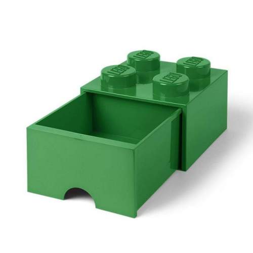 LEGO Úložný box 250x252x181 se šuplíkem tmavě zelený