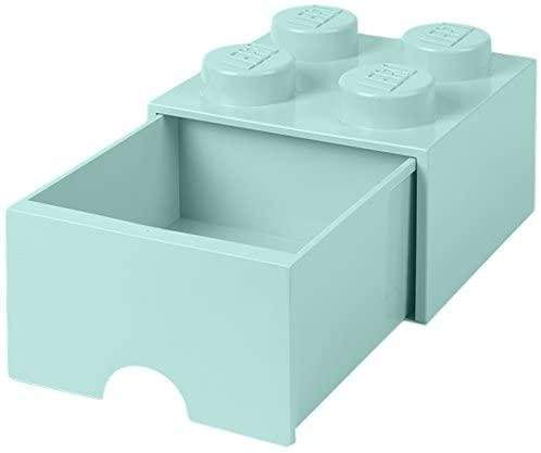 LEGO úložný box 4 se šuplíkem aqua