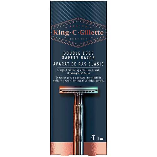 KING C. GILLETTE Double Edge + hlavice 5 ks