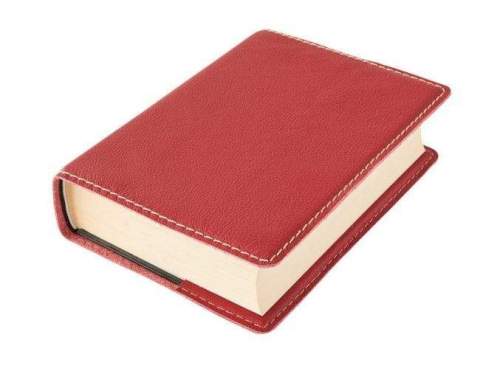 KLASIK obal na knihu XL 25,5 x 39,8 cm kůže červená