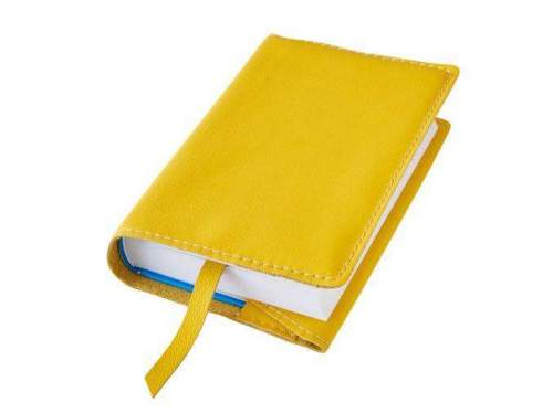 Variabilní obal na knihu se záložkou kůže žlutá