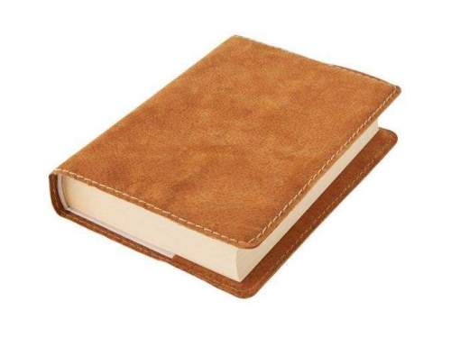 KLASIK obal na knihu XL 25,5 x 39,8 cm kůže medová semiš
