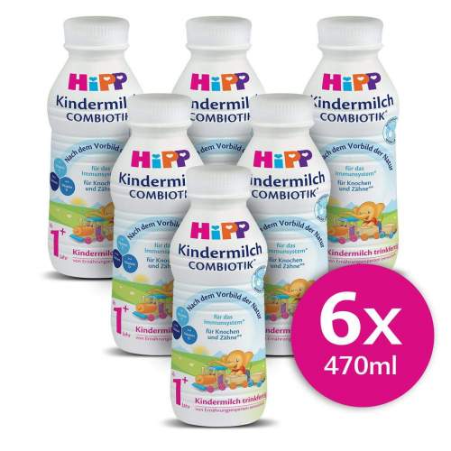Hipp Junior Combiotik 1+ batolecí mléko 6x470 ml
