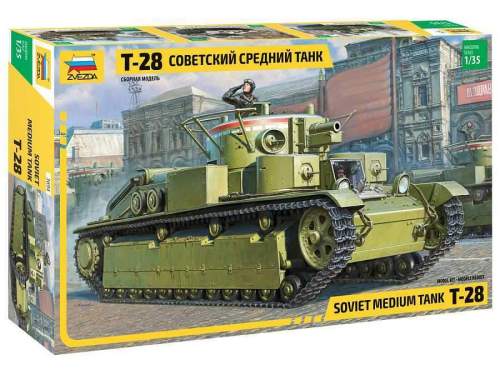 Zvezda Model Kit tank T-28 Heavy Tank 1:35