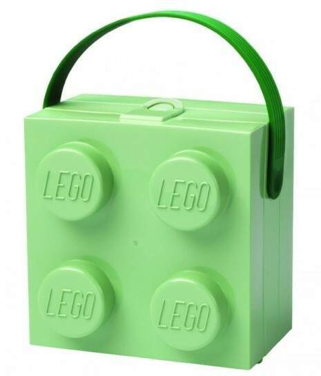 LEGO box s rukojetí army zelená