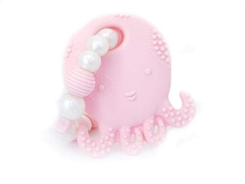 KidPro Silikonové kousátko: Chobotnička růžová