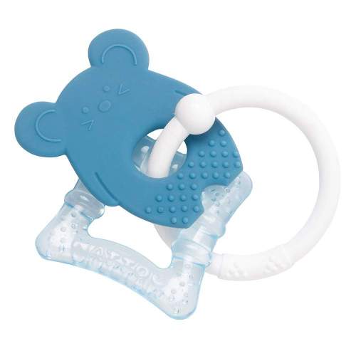 NATTOU Kousátko silikonové modrá myška - chladící