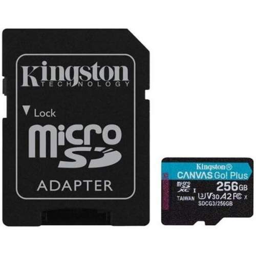 Kingston Micro SDXC Canvas Go! Plus 256GB 170MB/s UHS-I U3 + adaptér