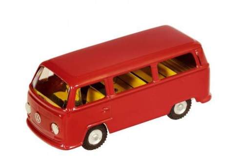 Kovap Auto VW mikrobus T2 červený kov 12cm