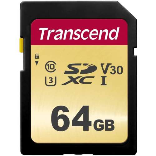 Transcend 64GB SDXC 500S (Class 10) UHS-I U3 V30 MLC