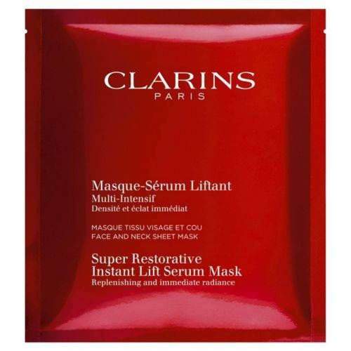 Clarins Rozjasňující omlazující pleťová maska Super Restorative (Instant Lift Serum Mask) 5 ks