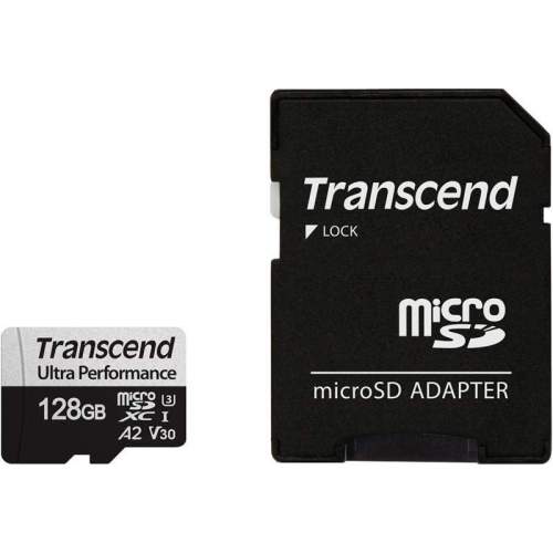 Transcend 340S microSDXC 128GB UHS-I U3 V30 A2 (160R/125W) + adapter