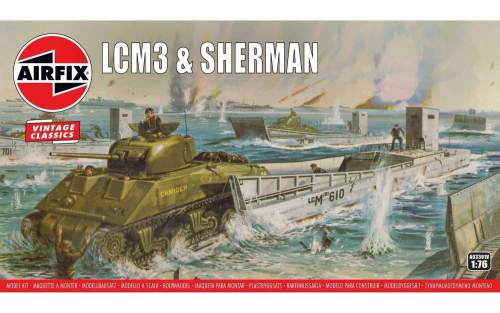 Airfix LCM3 & Sherman Tank (1:76) (Vintage)