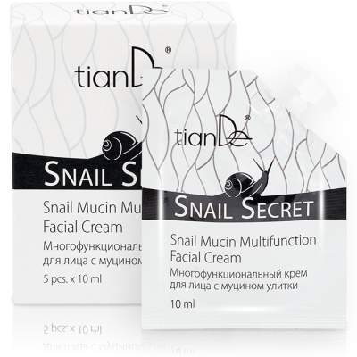 TIANDE Snail Secret Vícefunkční krém na obličej s mucinem hlemýždě 5 × 10 ml