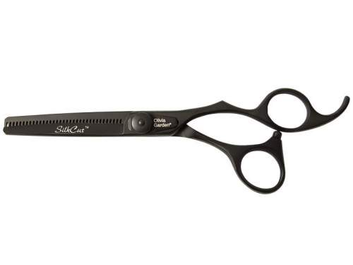 OLIVIA GARDEN SilkCut Thinner Matt Black Edition T6-35BL - profi efilační nůžky na vlasy