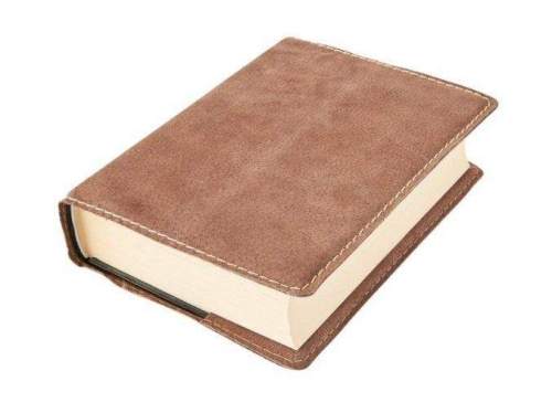 Kožený obal na knihu KLASIK XL 25,5 x 39,8 cm kůže hnědá semiš