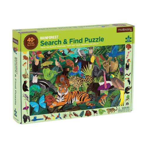 Mudpuppy Puzzle hledej a najdi, Deštný prales 64ks