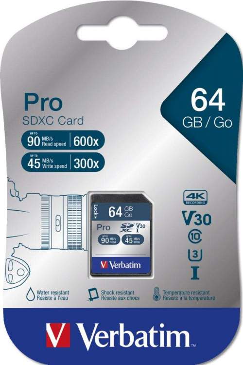 Verbatim SDXC 64GB Pro