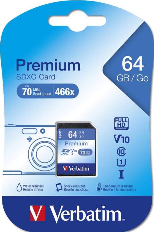 Verbatim Premium SDXC 64 GB Class 10