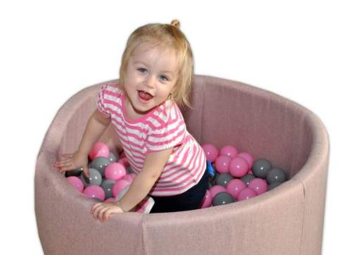 NELLYS Bazén pro děti 90x40cm - planety, růžový s balónky