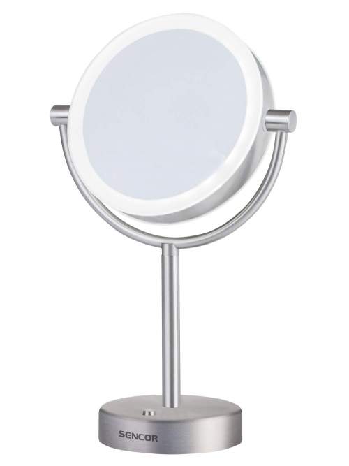 SENCOR SMM 3090SS Oboustranné kosmetické zrcátko o průměru 18cm - LED podsvícení