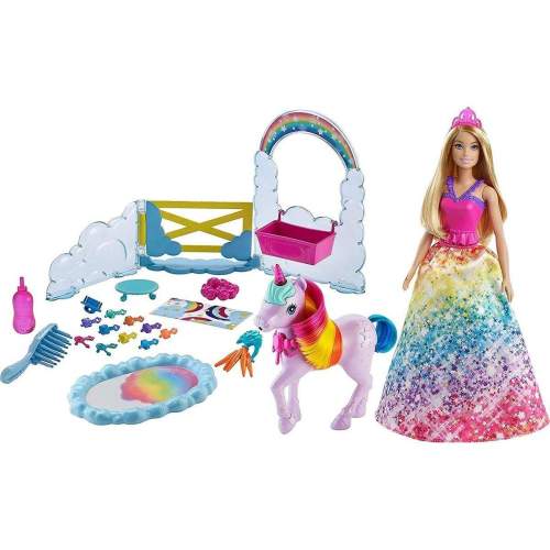 Mattel Barbie princezna a duhový jednorožec